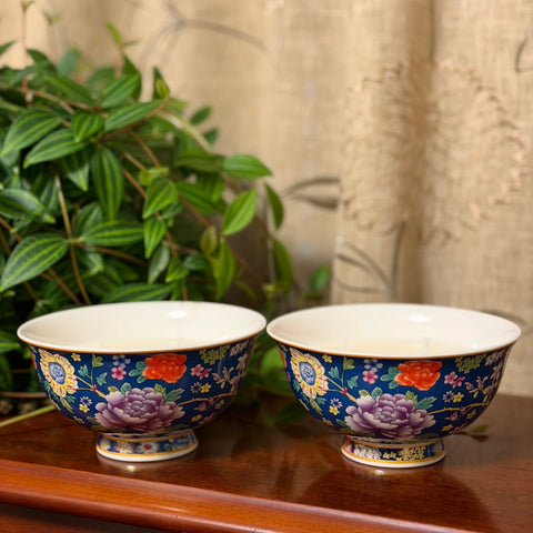 Blue Flower Bowls