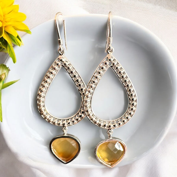 NEW - Yellow Chalcedony earring