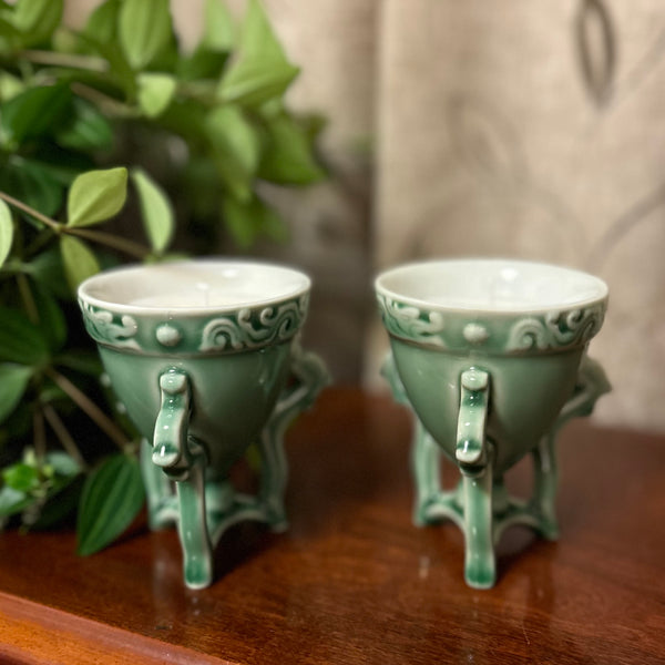 SOLD - Chinese Tea Cup Candles