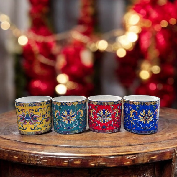 New - Oriental Tea Cup Candles in a box 2