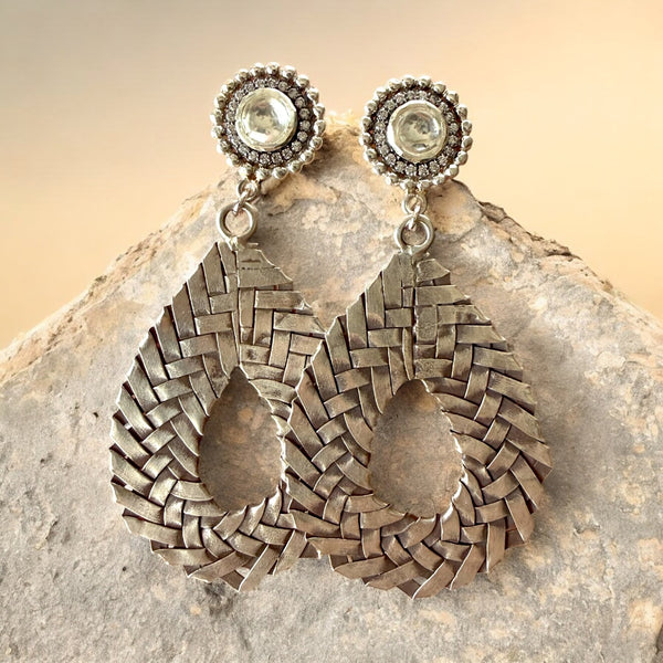 NEW Silver Woven Earring