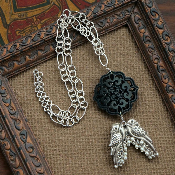 Jade and Sterling Necklace