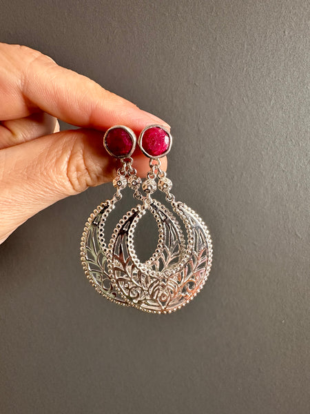 NEW - Ruby Ajourè earrings 2