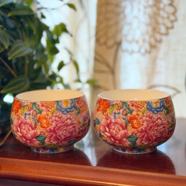 Pink Flower Tea Cups