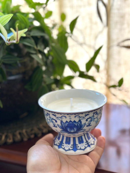 Blue and White Lotus Jar - Small