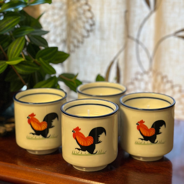 Rooster Tea Cup Candles