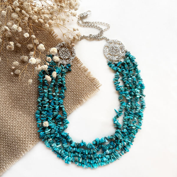 NEW - Turquoise filigree necklace
