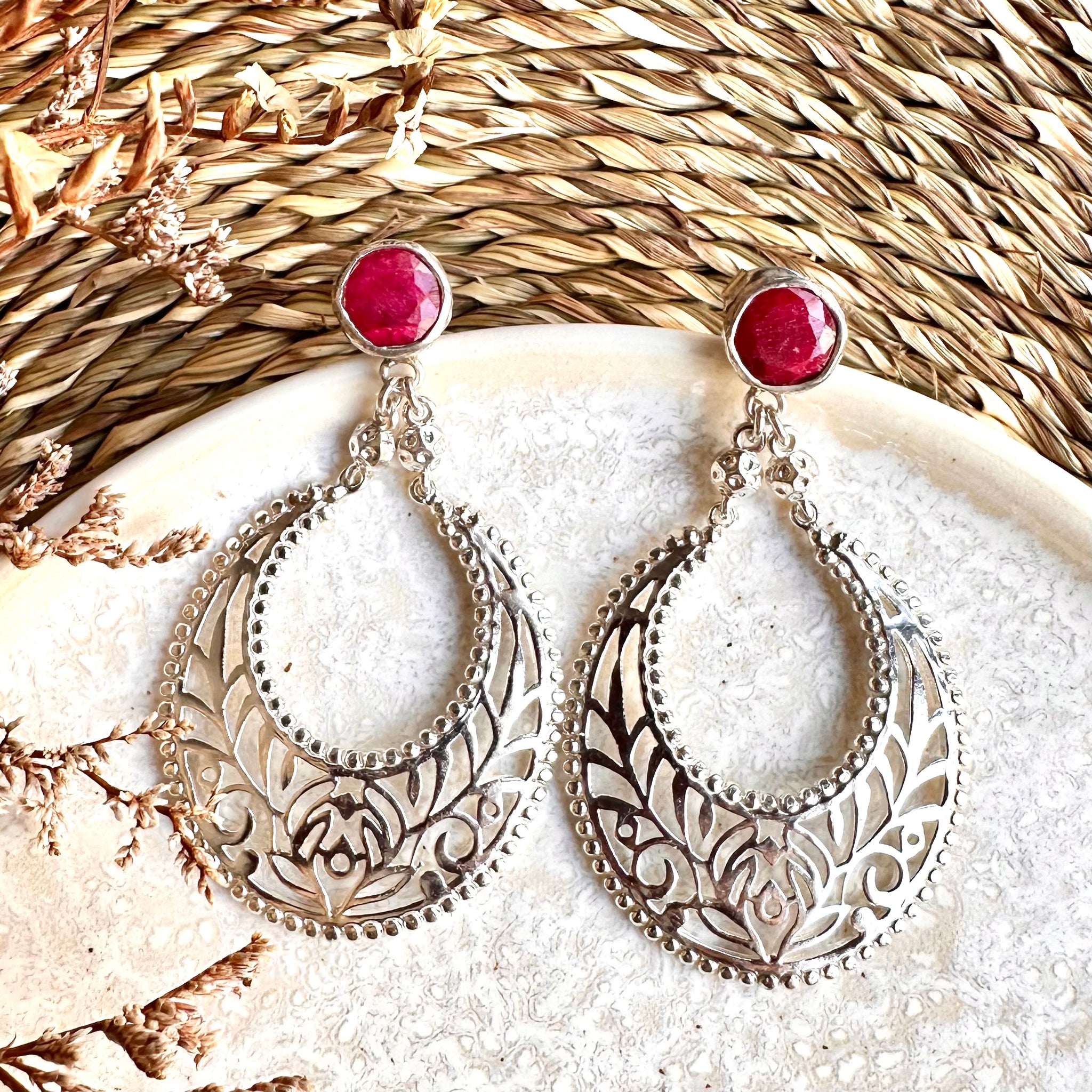 NEW - Ruby Ajourè earrings 2