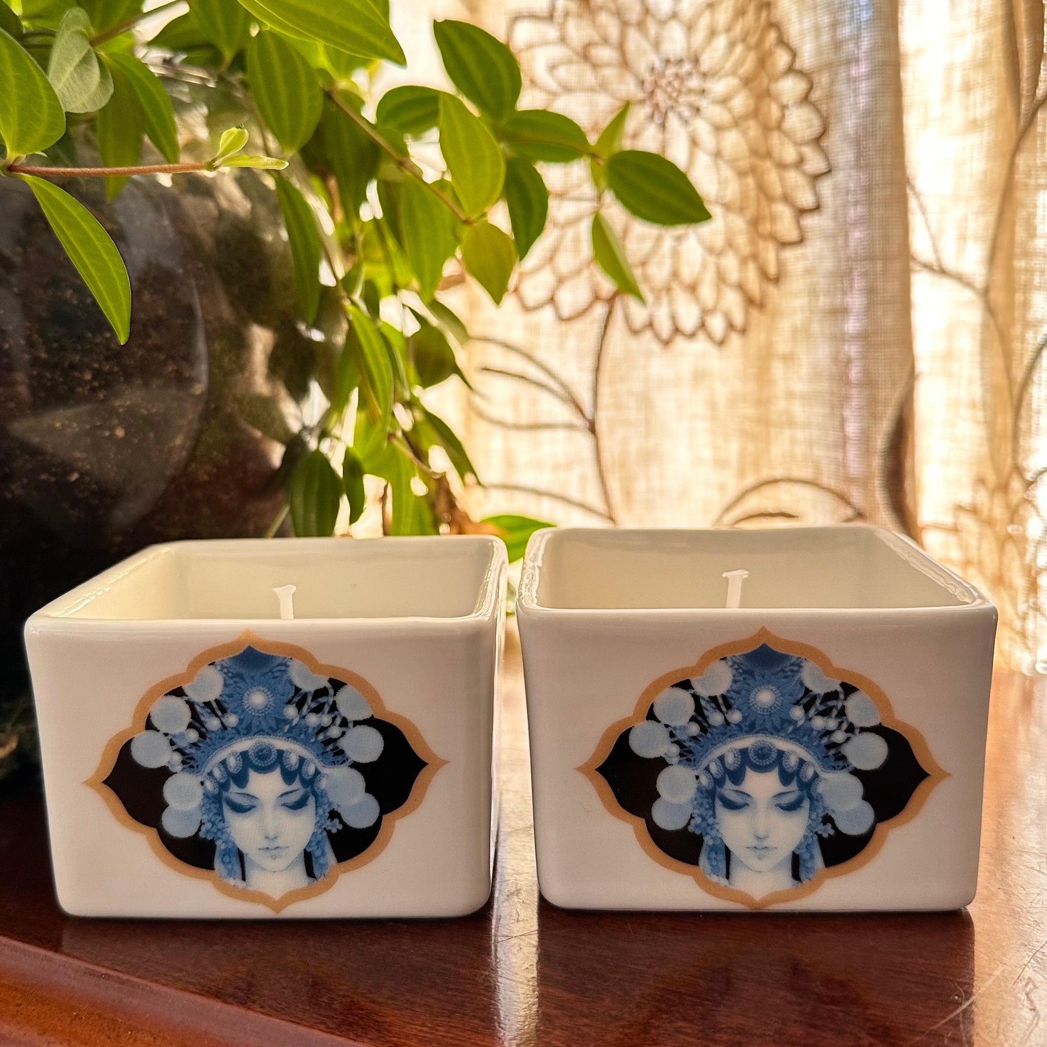 Chinese Square Bowl Candles