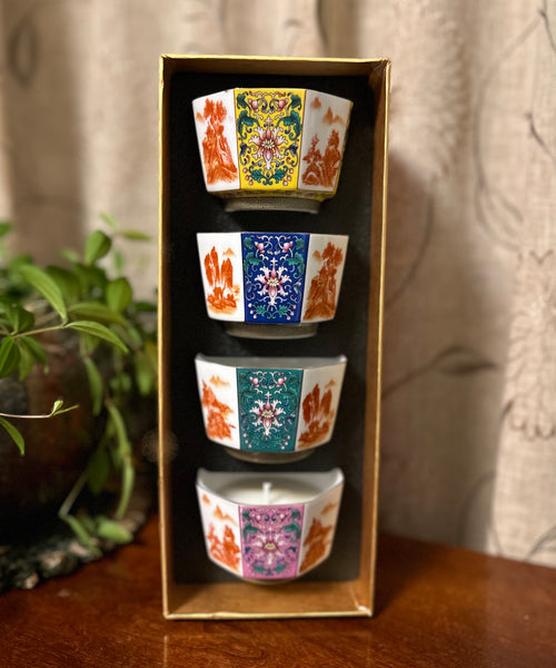 Oriental Bowl Candles Set 1