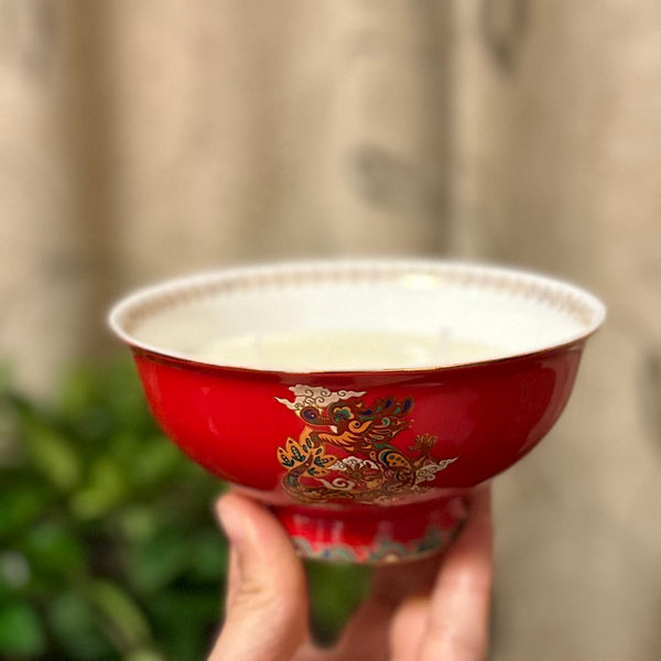 SOLD - Red Dragon Bowl Pair (100% proceeds donated)