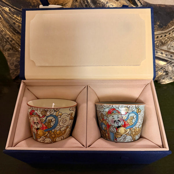 God of Wealth Tea Cup Candles