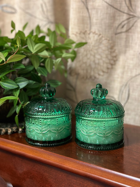 SOLD - Green Glass Jar