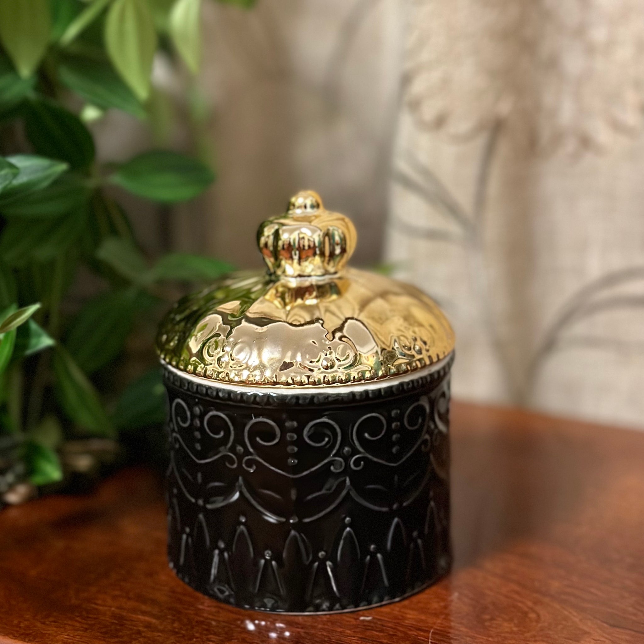 Gold and Black Jar