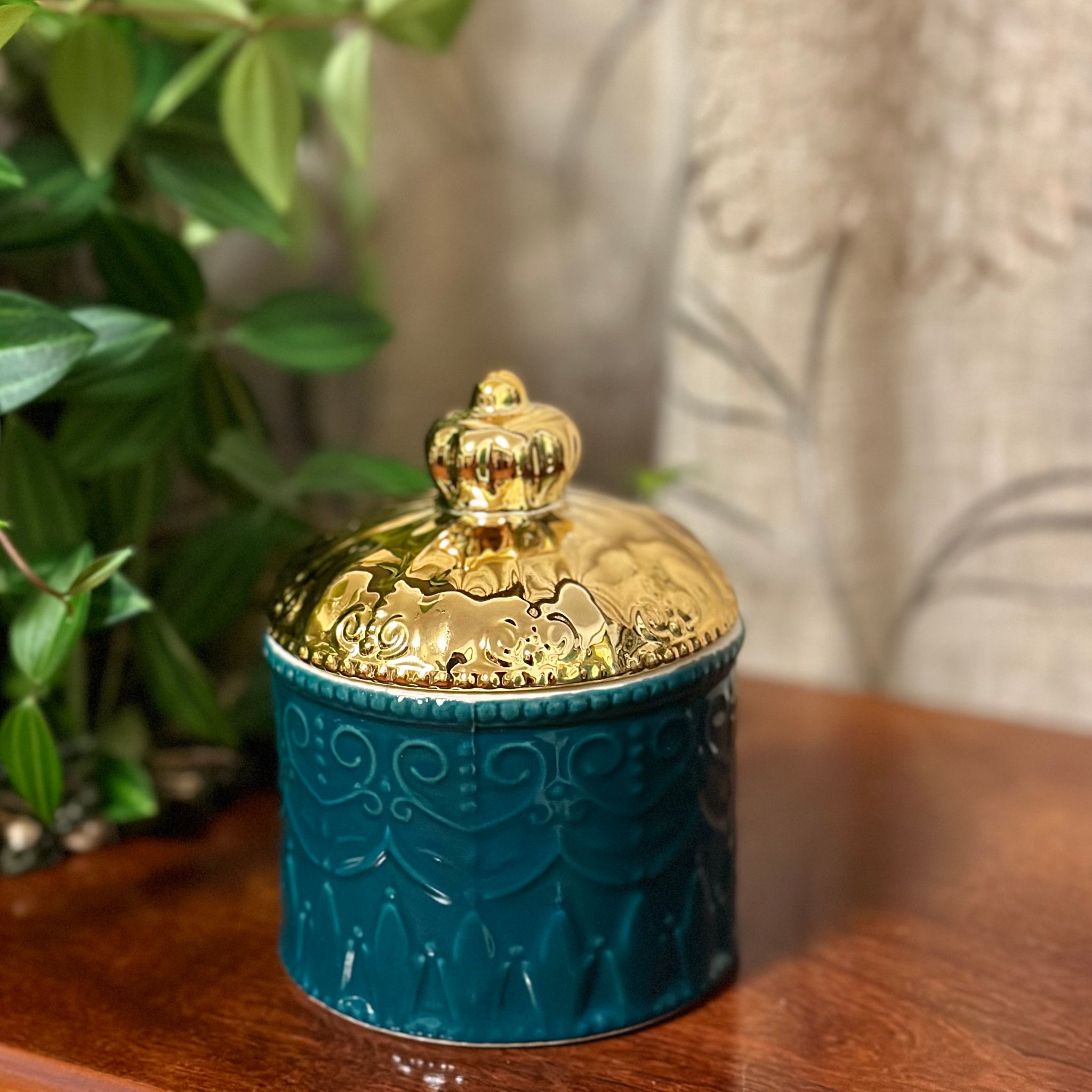 Gold and Green Jar