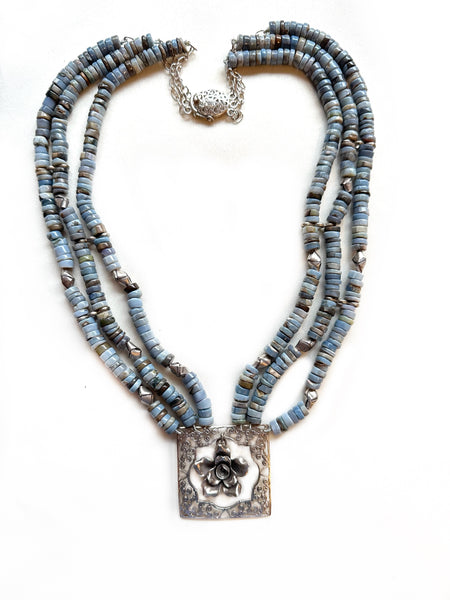 ON SALE - Blue Opal necklace