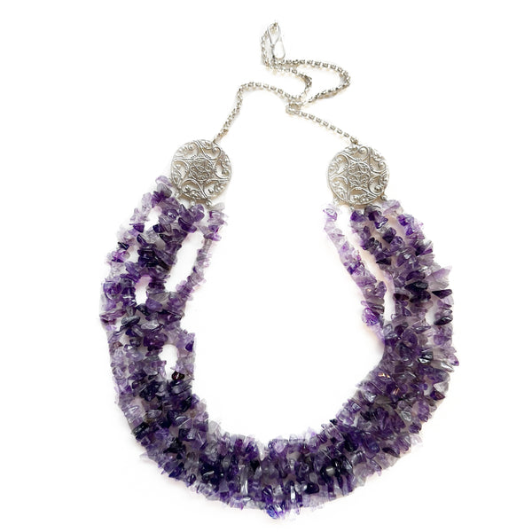 Amethyst filigree necklace