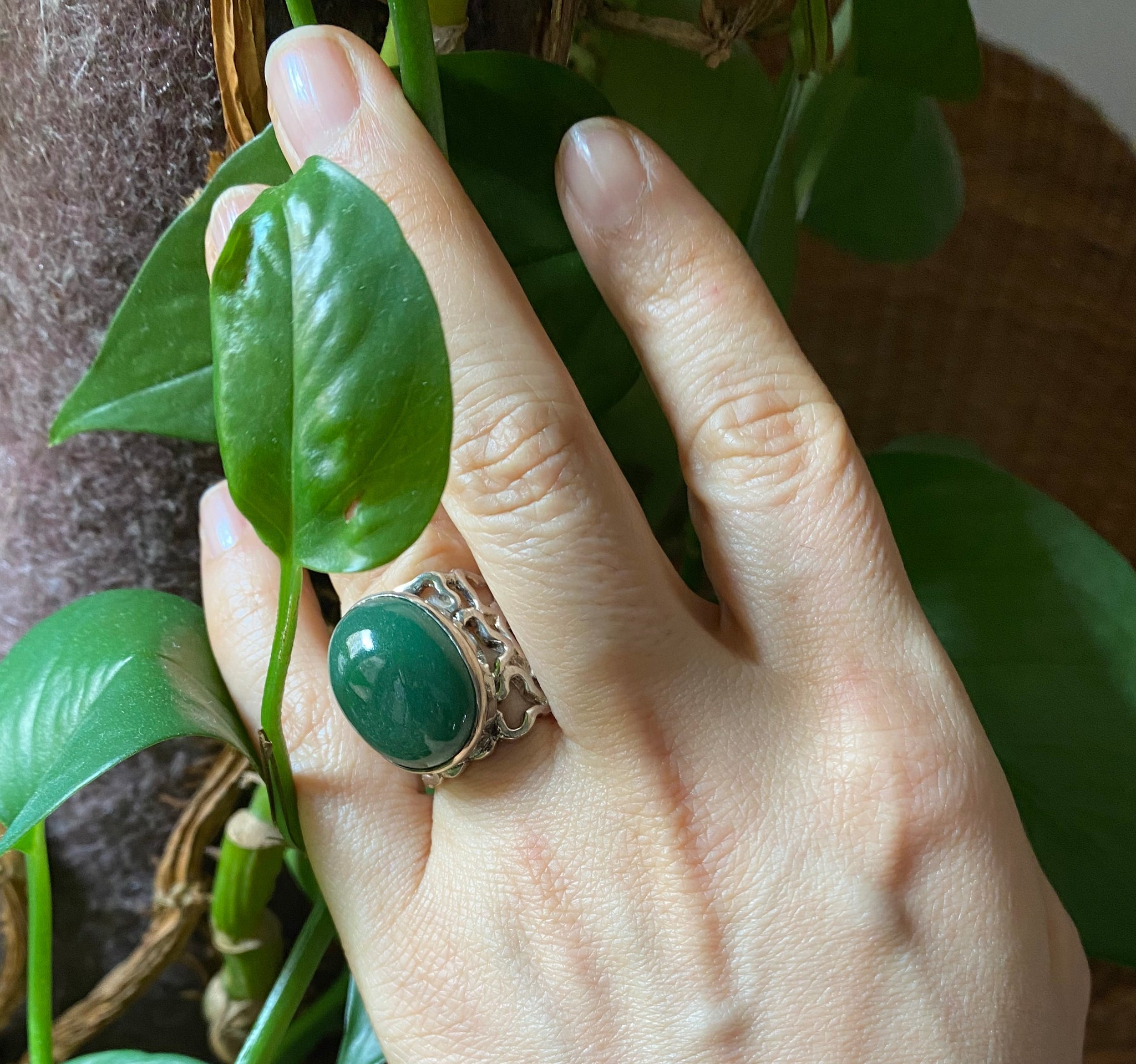 Crystal Rings | Natural Healing Green Aventurine Stone Rings