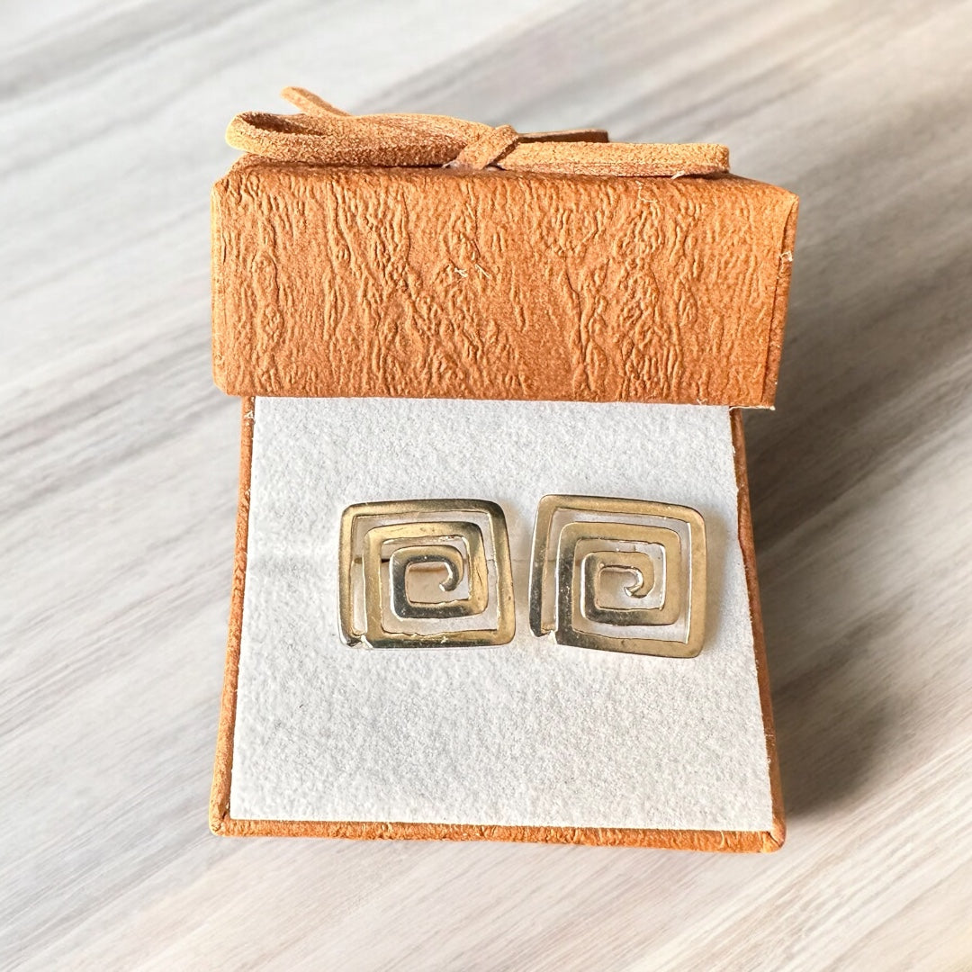 Rectangular Swirl Cufflink