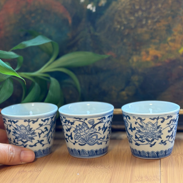 Blue & White Miniature Tea Cups