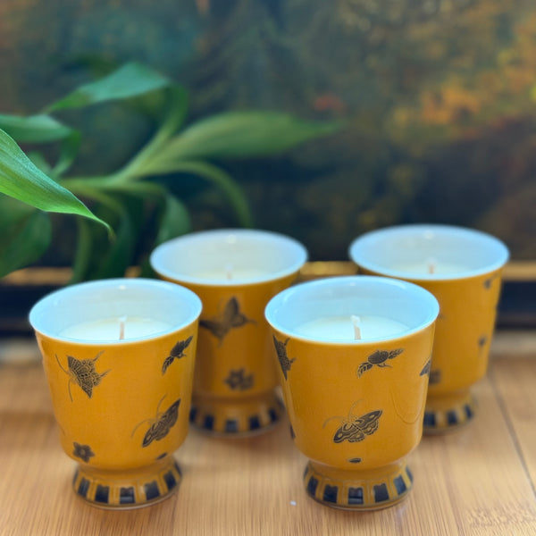 Yellow Miniature Tea Cup Candles