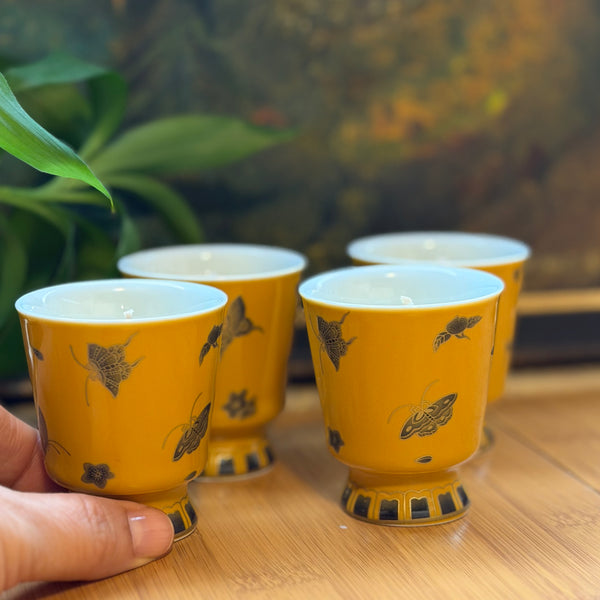 Yellow Miniature Tea Cup Candles