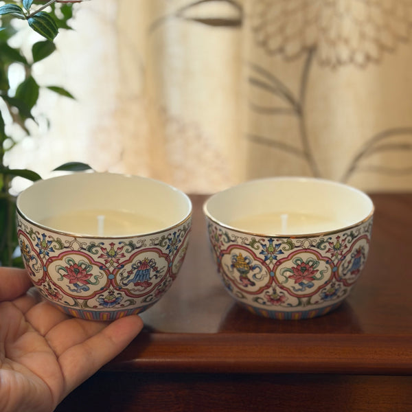 White Bowl Candles