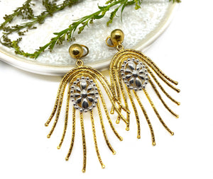 ON SALE - Textured Two toned earrings
