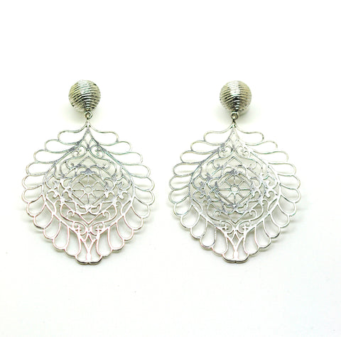 SOLD- ON SALE Large filigree earring