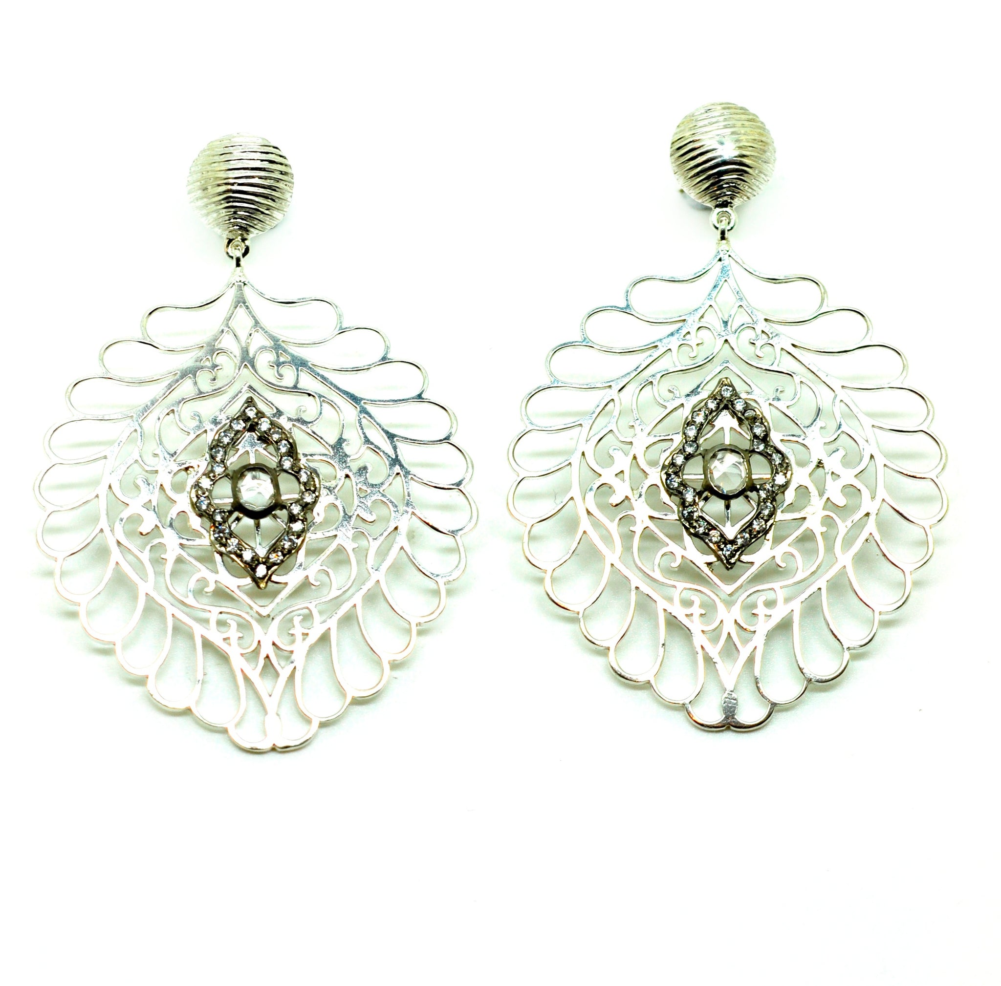 SOLD- NEW Antique large filigree earring