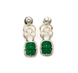 SOLD- ON SALE AD Green onyx earring