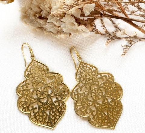 SOLD -ON SALE - New Mughal Earring 1 - Gold plated