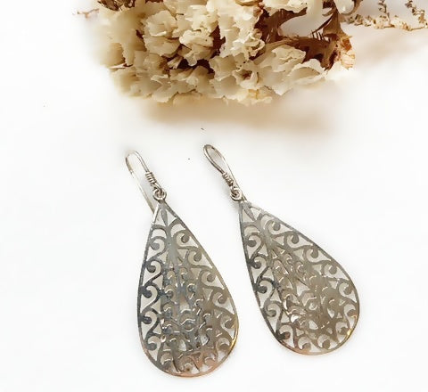 ON SALE - NEW Mughal earring 4 - Silver