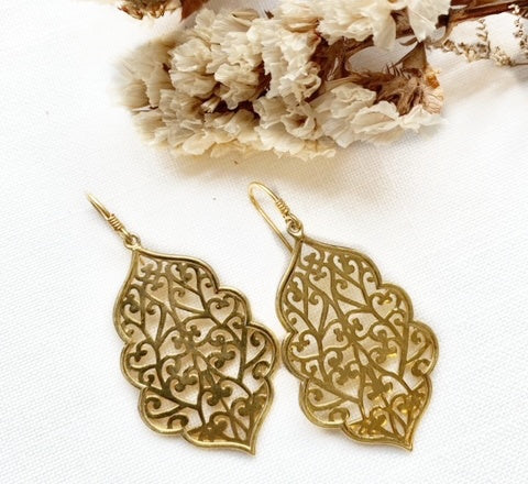 SOLD - NEW Mughal Earrings 2 - Gold plated