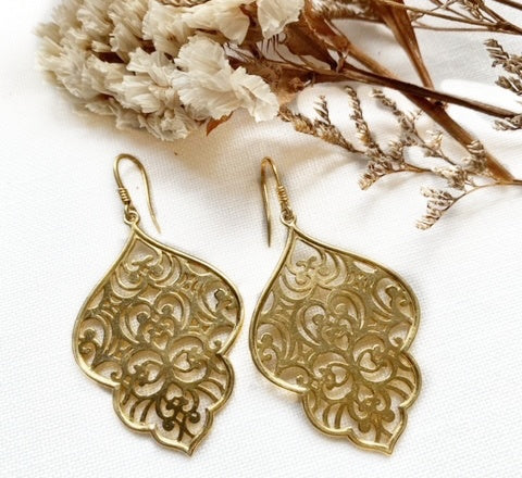 ON SALE - NEW Mughal Earrings 3 Gold Plated
