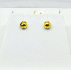 SOLD For little ears - Gold ball earrings
