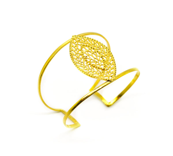 SOLD - ON SALE Filigree cuff - marquise