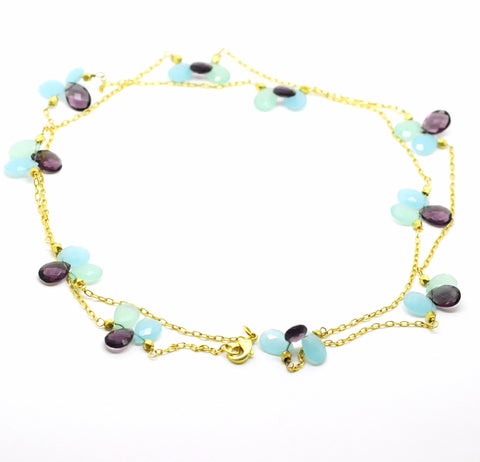 SOLD - 20 in 2020 Amethyst and Chalcedony Necklace 2