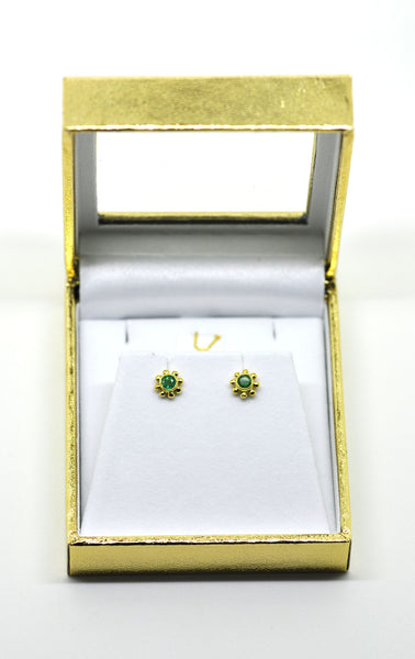For little ears - Emerald earring