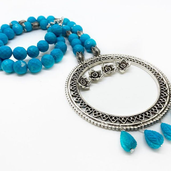 SOLD - ON SALE NEW - Turquoise Vintage Design Necklace