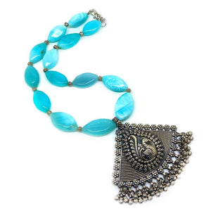 ON SALE - Blue Opal Vintage Necklace 2