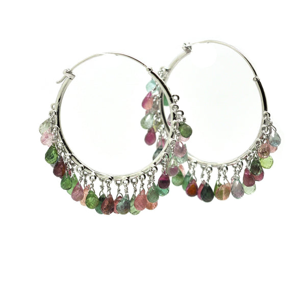 SOLD  - NEW Tourmaline Hoops