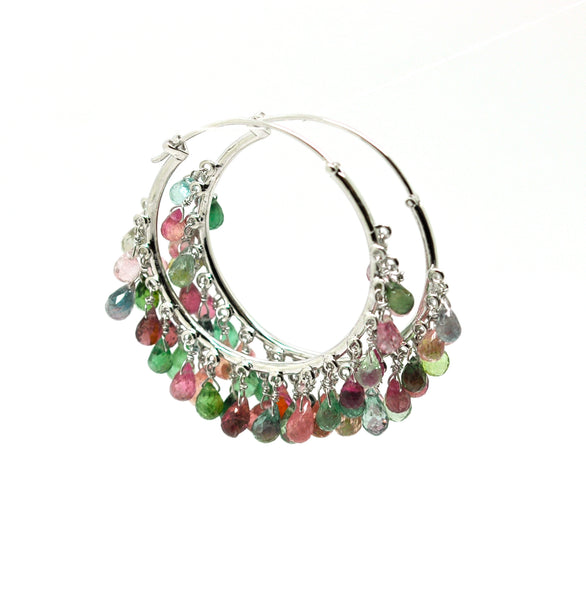 SOLD  - NEW Tourmaline Hoops