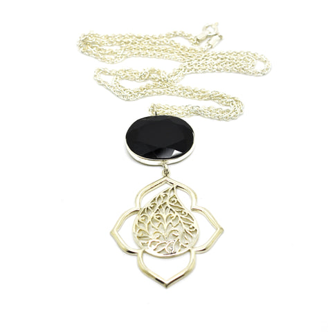 SOLD -ON SALE - Filigree pendant necklace