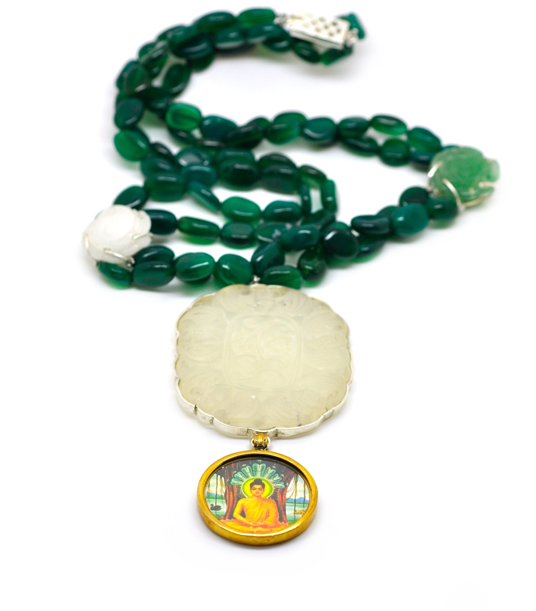 SOLD - ON SALE Jade Buddha necklace (Clearance)