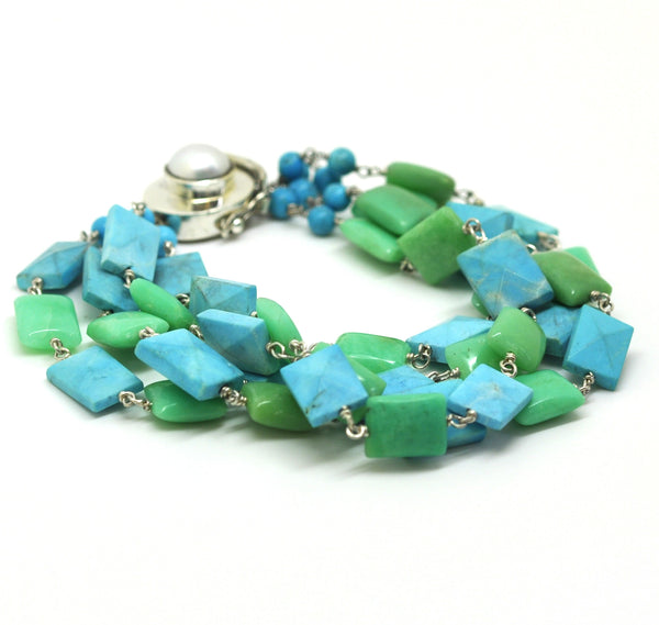 ON SALE (Clearance) - Chrysoprase and Turquoise