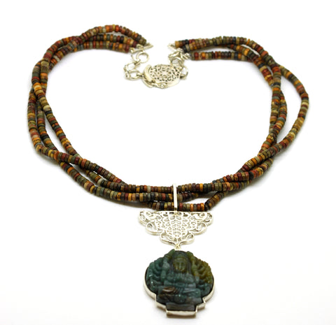 SOLD - Buddha filigree necklace