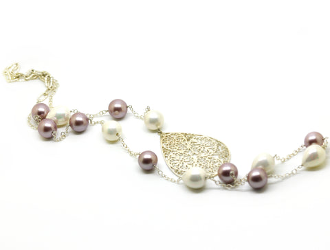 SOLD - NEW - Mother of Pearl necklace 2