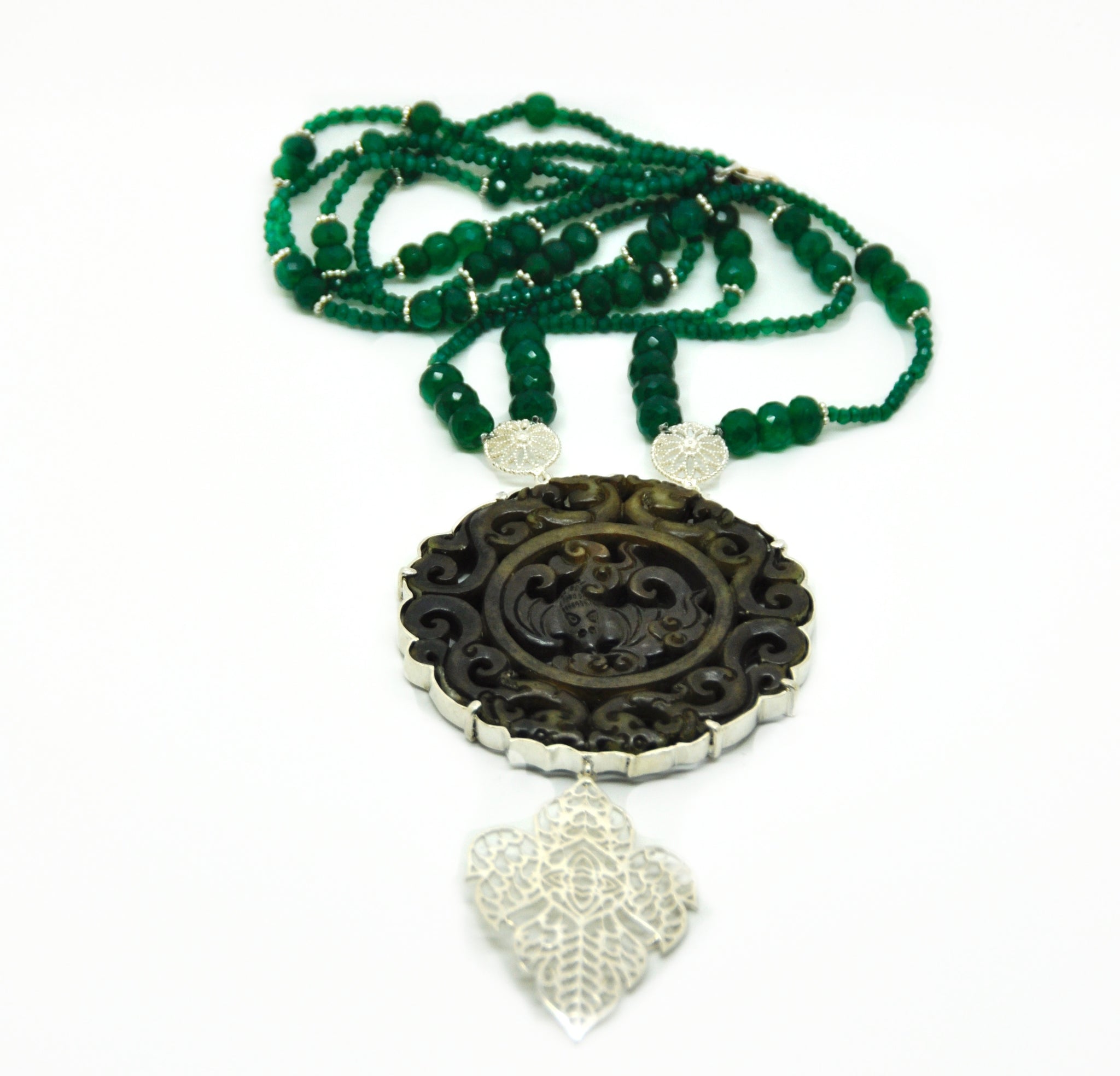 SOLD - NEW Carved Jade necklace