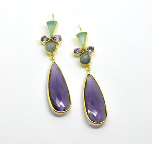 ON SALE - Mixed gemstone earring 10